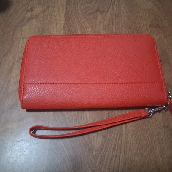 Nicole Miller Orange Wristlet Clutch - Picture 2 of 5